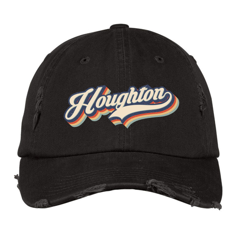 I Love Houghton City Usa Retro Vintage Vintage Cap by HydraAntBoxing | Artistshot