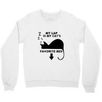 Black Cat Kitty My Laps Is My Cat S Favorite Bed Kitten Cat Crewneck Sweatshirt | Artistshot