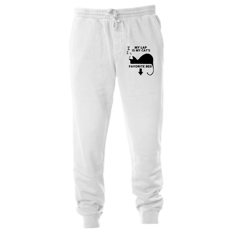 Black Cat Kitty My Laps Is My Cat S Favorite Bed Kitten Cat Unisex Jogger | Artistshot