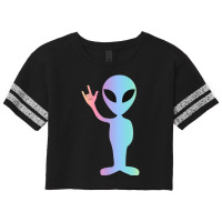 Asl I Love You Sign Language Alien Scorecard Crop Tee | Artistshot