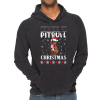 Merry Christmas Noel Day Pitbull Dog Lo Pitbull Dog Dancing With Snow  Vintage Hoodie | Artistshot