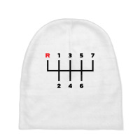 Manual Transmission Gear Shift Pattern (7 Speed) Long Sleeve T Shirt Baby Beanies | Artistshot