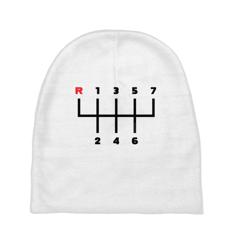 Manual Transmission Gear Shift Pattern (7 Speed) Long Sleeve T Shirt Baby Beanies | Artistshot