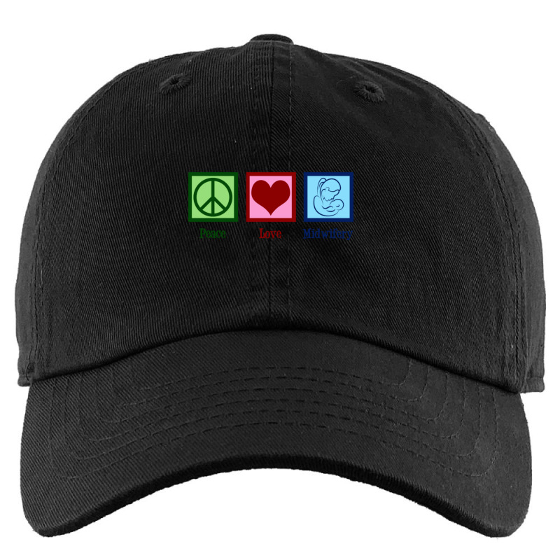 Midwife Peace Love Midwifery Kids Cap | Artistshot