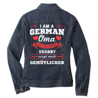 German Oma Grandmother Granny Germany Grandma Ladies Denim Jacket | Artistshot