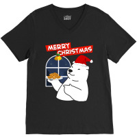 Merry Christmas Merry Christmas Polar Bear  Christmas Cookies V-neck Tee | Artistshot