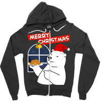 Merry Christmas Merry Christmas Polar Bear  Christmas Cookies Zipper Hoodie | Artistshot