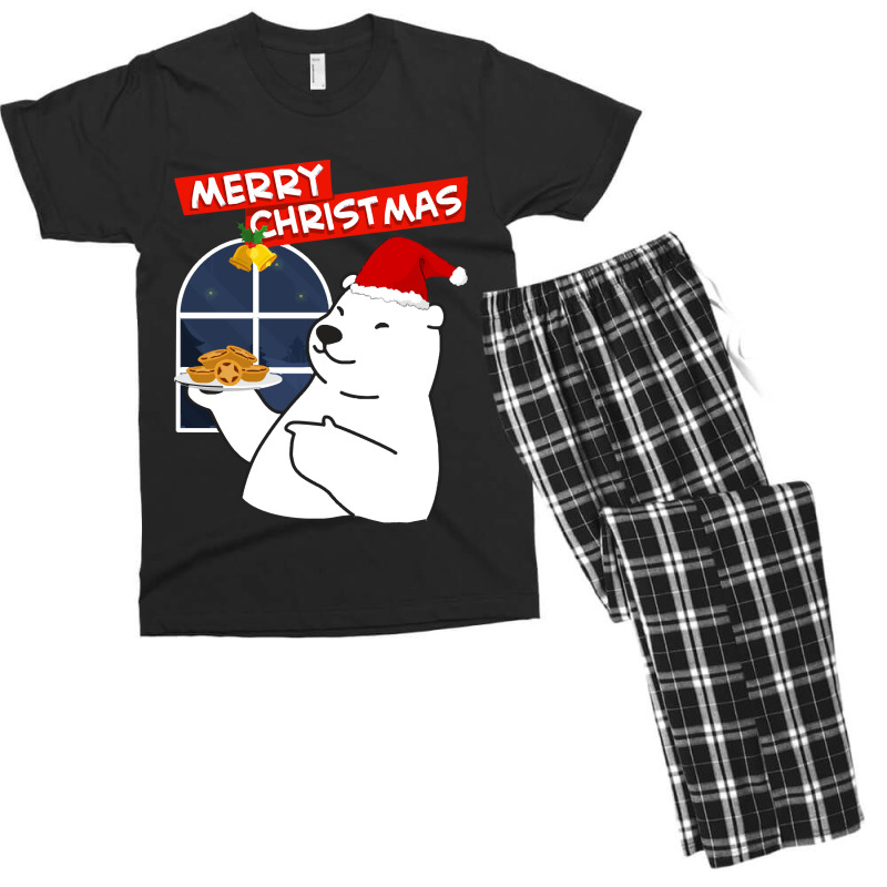 Merry Christmas Merry Christmas Polar Bear  Christmas Cookies Men's T-shirt Pajama Set by kerchingparticular | Artistshot