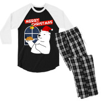 Merry Christmas Merry Christmas Polar Bear  Christmas Cookies Men's 3/4 Sleeve Pajama Set | Artistshot