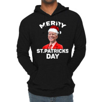 Santa Joe Biden Merry St Patricks Day Ugly Christmas Sweater Raglan Ba Lightweight Hoodie | Artistshot