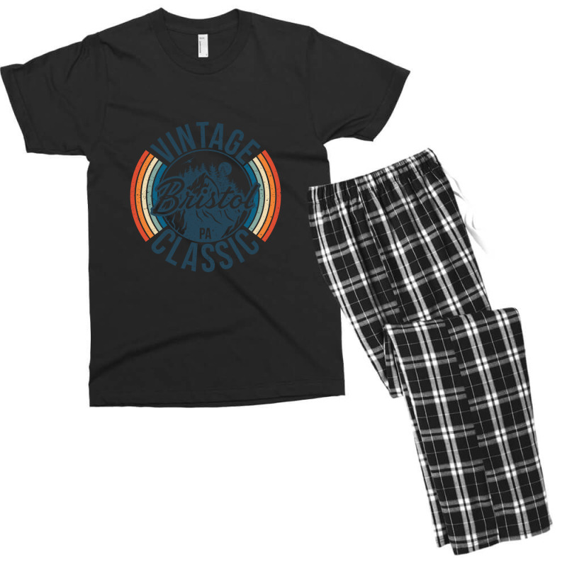 I Love Bristol Pennsylvania Retro Vintage Classic Limited Edition Men's T-shirt Pajama Set | Artistshot