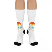 Retro Sunset Waco Texas T Shirt Crew Socks | Artistshot