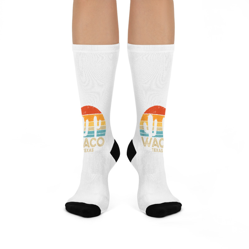 Retro Sunset Waco Texas T Shirt Crew Socks | Artistshot