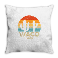 Retro Sunset Waco Texas T Shirt Throw Pillow | Artistshot