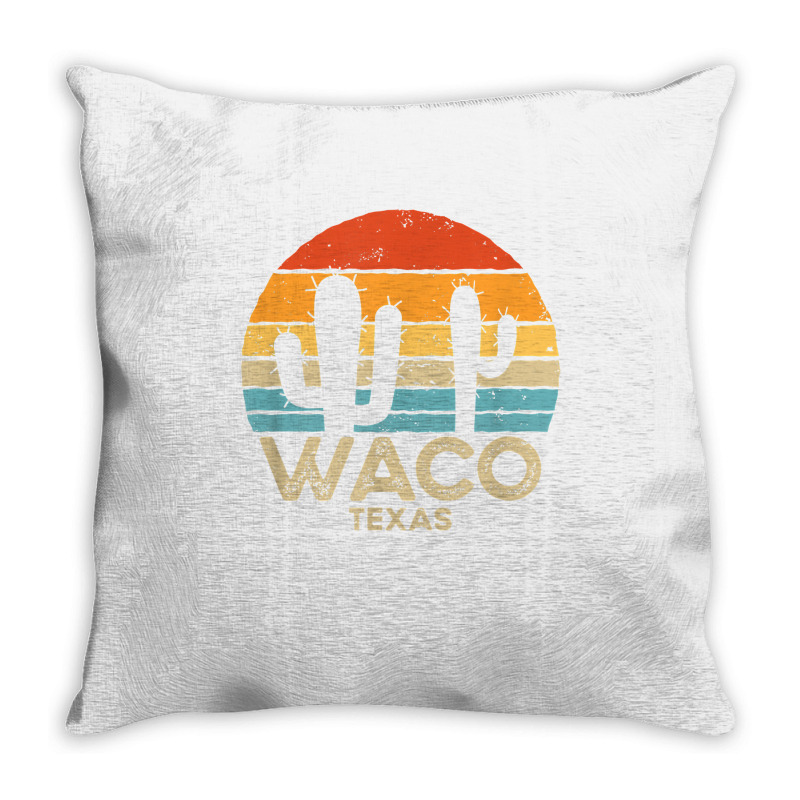 Retro Sunset Waco Texas T Shirt Throw Pillow | Artistshot