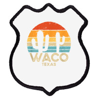 Retro Sunset Waco Texas T Shirt Shield Patch | Artistshot