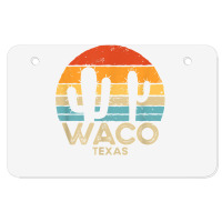 Retro Sunset Waco Texas T Shirt Atv License Plate | Artistshot