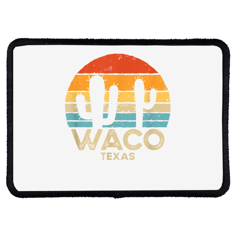 Retro Sunset Waco Texas T Shirt Rectangle Patch | Artistshot