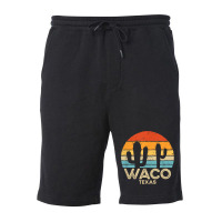 Retro Sunset Waco Texas T Shirt Fleece Short | Artistshot