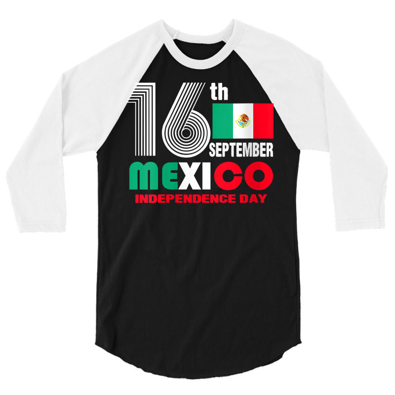 Womens Funny Mexico Pride Independence September 16 Mexican Flag V Nec 3/4 Sleeve Shirt | Artistshot