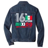 Womens Funny Mexico Pride Independence September 16 Mexican Flag V Nec Men Denim Jacket | Artistshot