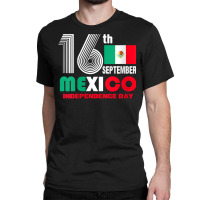 Womens Funny Mexico Pride Independence September 16 Mexican Flag V Nec Classic T-shirt | Artistshot