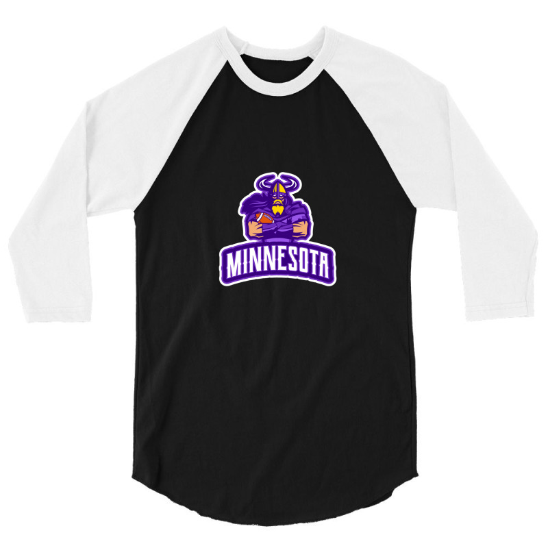 American Football Minnesota Design 3/4 Sleeve Shirt | Artistshot