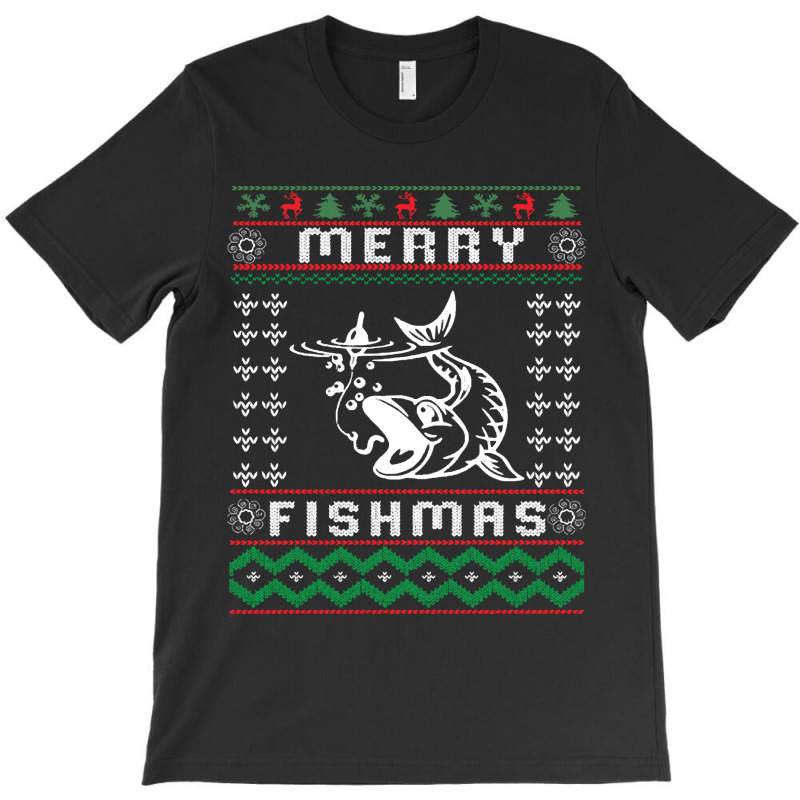 Merry Fishmas Merry Fishmas Funny Christmas Xmas Gifts For Fishers T-Shirt by kerchingparticular | Artistshot