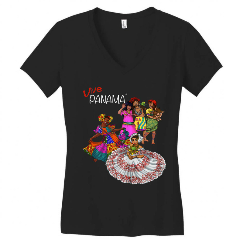 Panamanian Heritage And Pride Women's V-Neck T-Shirt by SparkleTzeremes | Artistshot