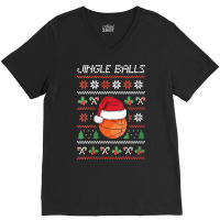 Womens Merry Christmas Holiday Season Basketball Player V Neck T Shirt V-neck Tee | Artistshot