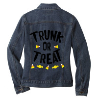 Christian Halloween Trunk Or Treat Church Ladies Denim Jacket | Artistshot