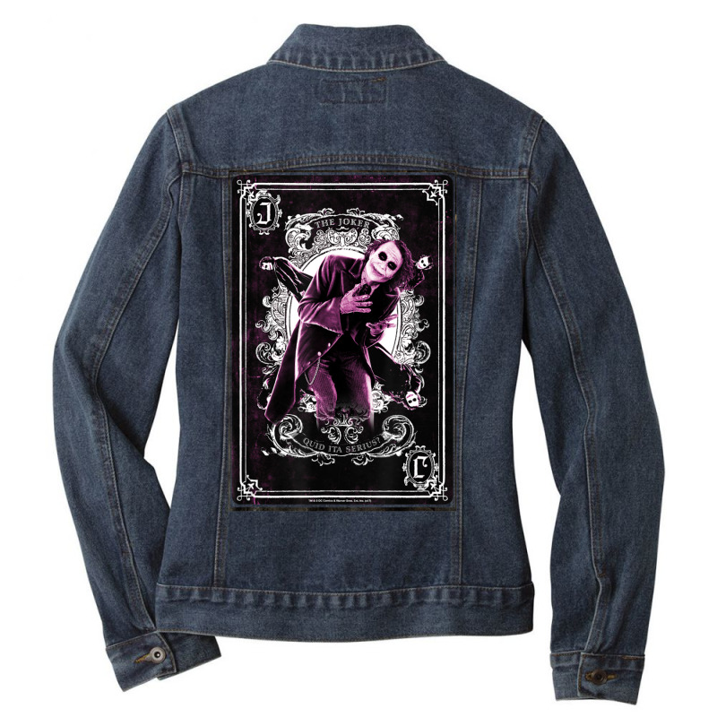 B.at.man Dark K.night Jo.ker Quid Ita Serius Ladies Denim Jacket by beetcasinomine | Artistshot