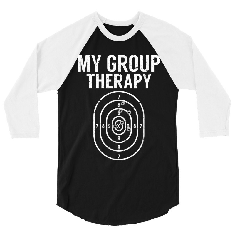 Gun Owner Group Therapy Gift Funny Shooting Range Target 3/4 Sleeve Shirt | Artistshot