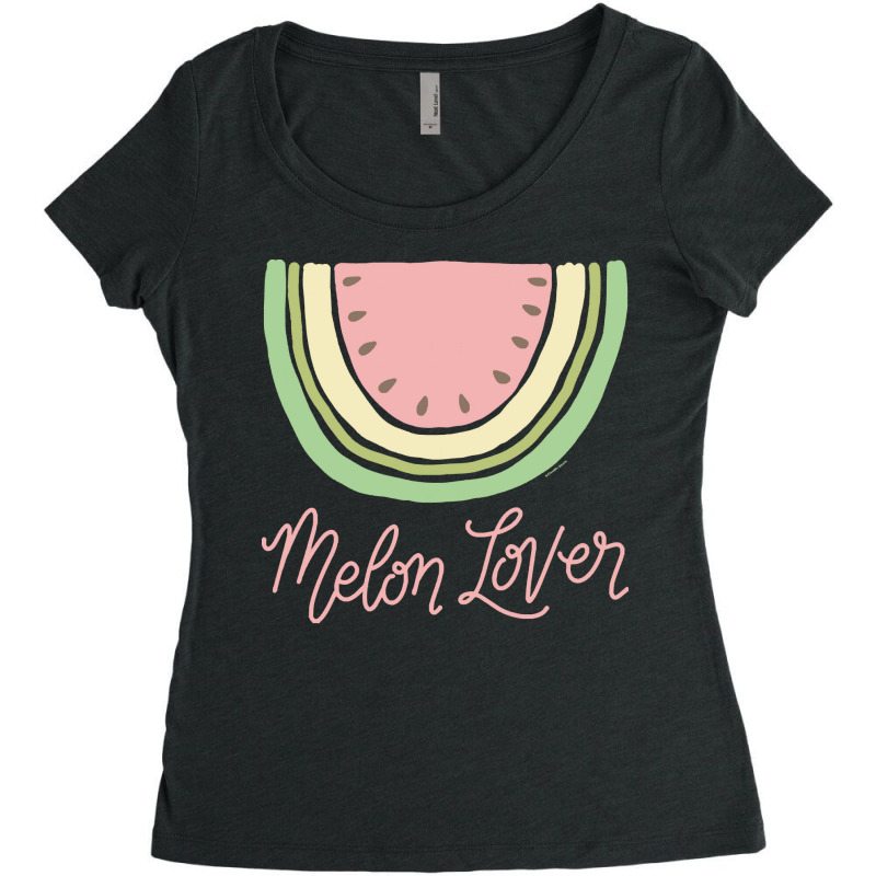 Watermelon  Shirt Watermelon Melon Lover Boho Minimal Watermelon Slice Women's Triblend Scoop T-shirt by rabbitappear | Artistshot