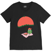 Watermelon  Shirt Watermelon On Vacation   2170 V-neck Tee | Artistshot