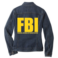 Fbi Federal Bureau Of Investigation Classic Sweatshirt Ladies Denim Jacket | Artistshot