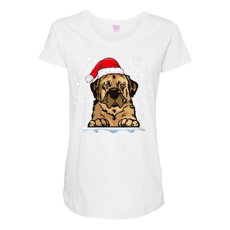 Womens Anatolian Shepherd Dog Christmas Santa Hat Matching Family V Ne Maternity Scoop Neck T-shirt by cm-arts | Artistshot