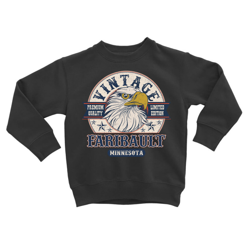 Retro Bald Eagle Faribault Minnesota Vintage Limited Edition Toddler Sweatshirt | Artistshot