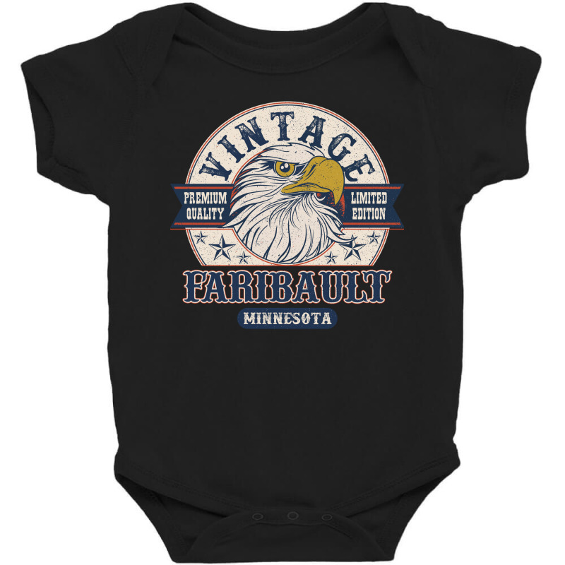 Retro Bald Eagle Faribault Minnesota Vintage Limited Edition Baby Bodysuit | Artistshot