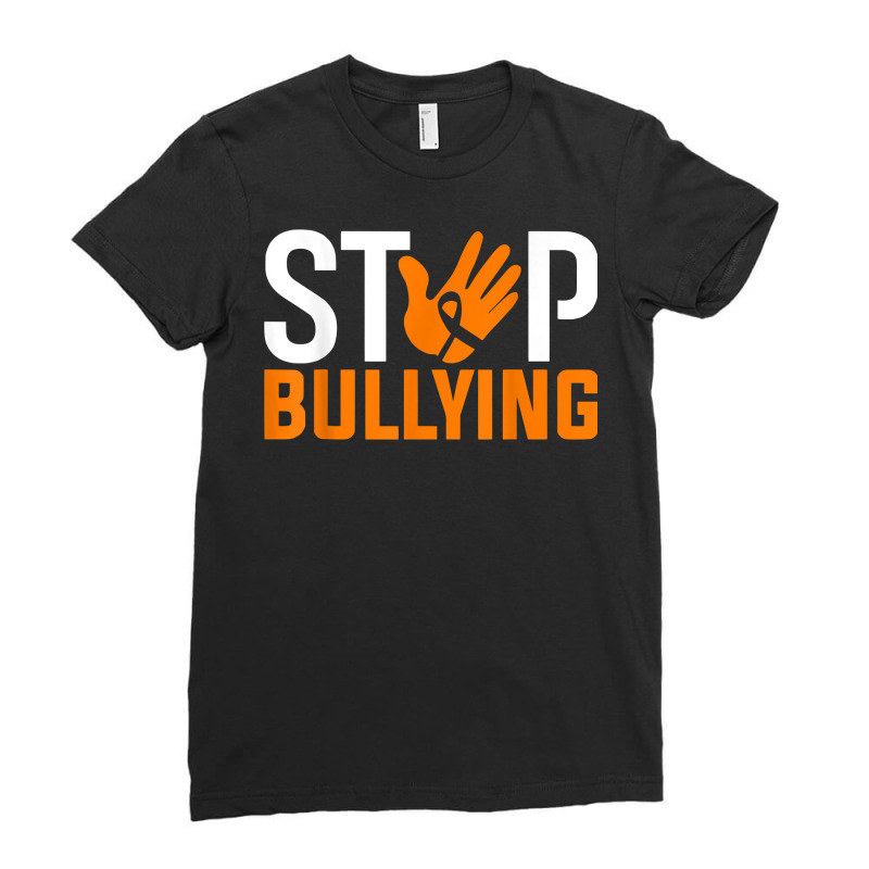 Stop Bullying Unity Day Orange End Bullying Anit Bully Kids T Shirt Ladies Fitted T-Shirt by quvamashara | Artistshot