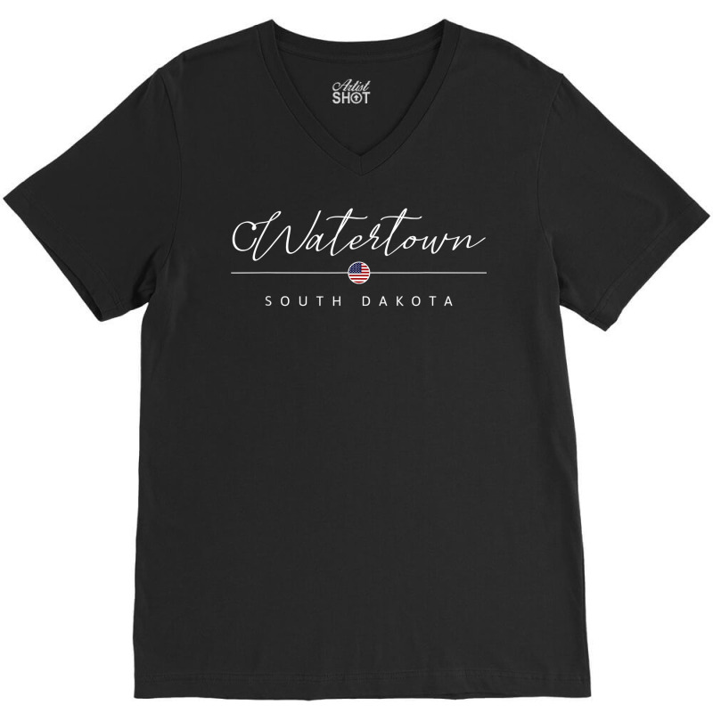 Watertown  South Dakota Sd On Watertown T Shirt V-Neck Tee by gypijacite3 | Artistshot