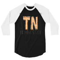 Tennessee State Flag Orange Plaid Tn T Shirt 3/4 Sleeve Shirt | Artistshot