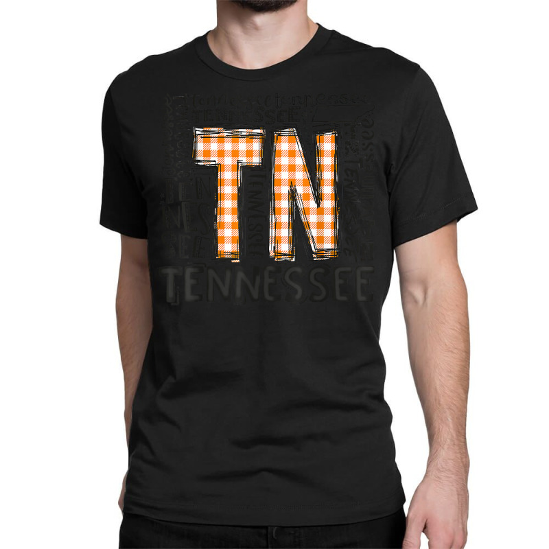 Tennessee State Flag Orange Plaid Tn T Shirt Classic T-shirt by cm-arts | Artistshot