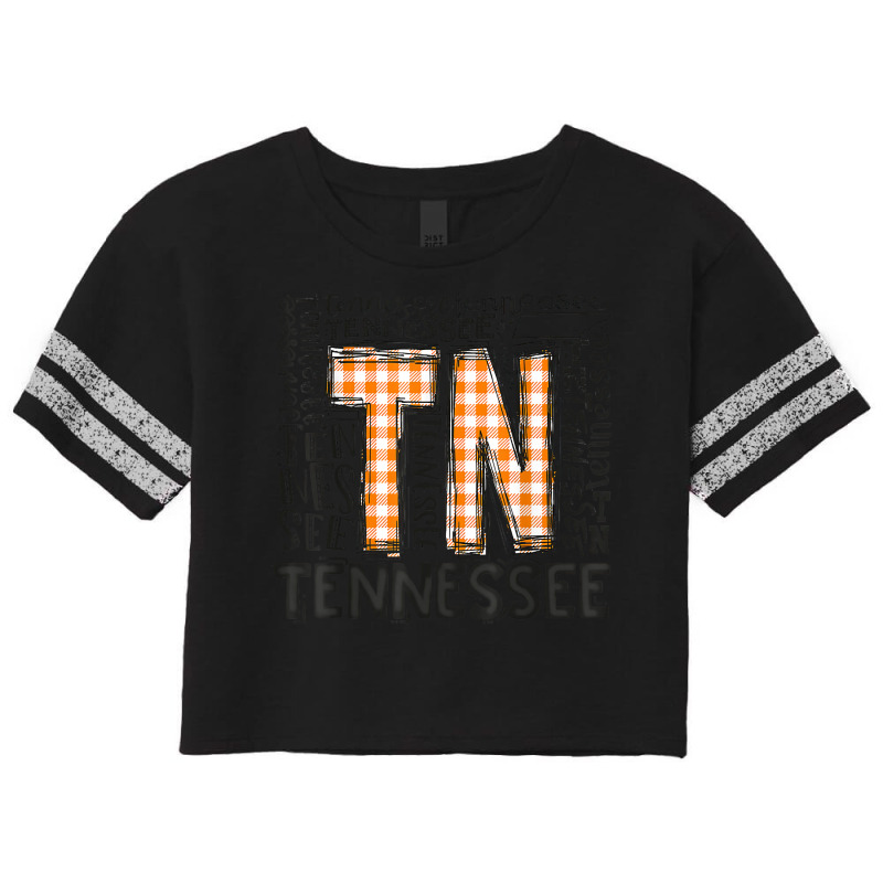 Tennessee State Flag Orange Plaid Tn T Shirt Scorecard Crop Tee by cm-arts | Artistshot