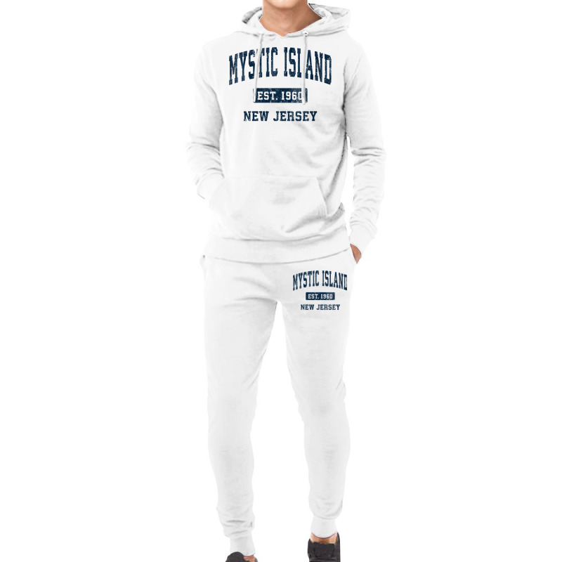 Womens Mystic Island New Jersey Nj Vintage Athletic Sports Design V Ne Hoodie & Jogger set by gocuzhejani | Artistshot