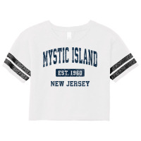 Womens Mystic Island New Jersey Nj Vintage Athletic Sports Design V Ne Scorecard Crop Tee | Artistshot