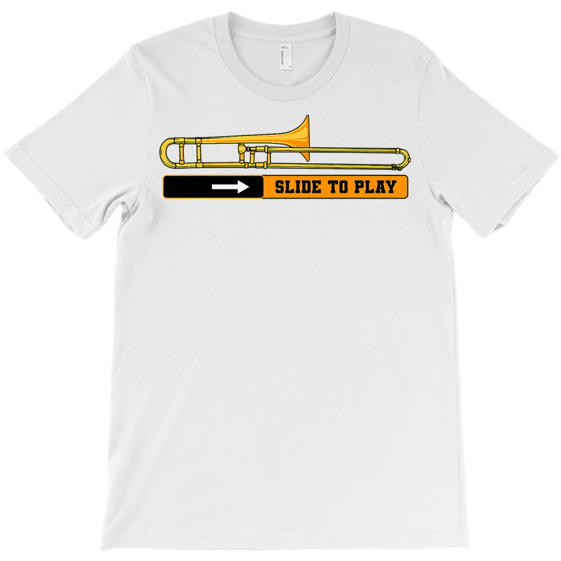 Trombone Mucisian Trombonist Jazz Music Brass Instrument Premium T Shi T-Shirt by pofijinashu | Artistshot