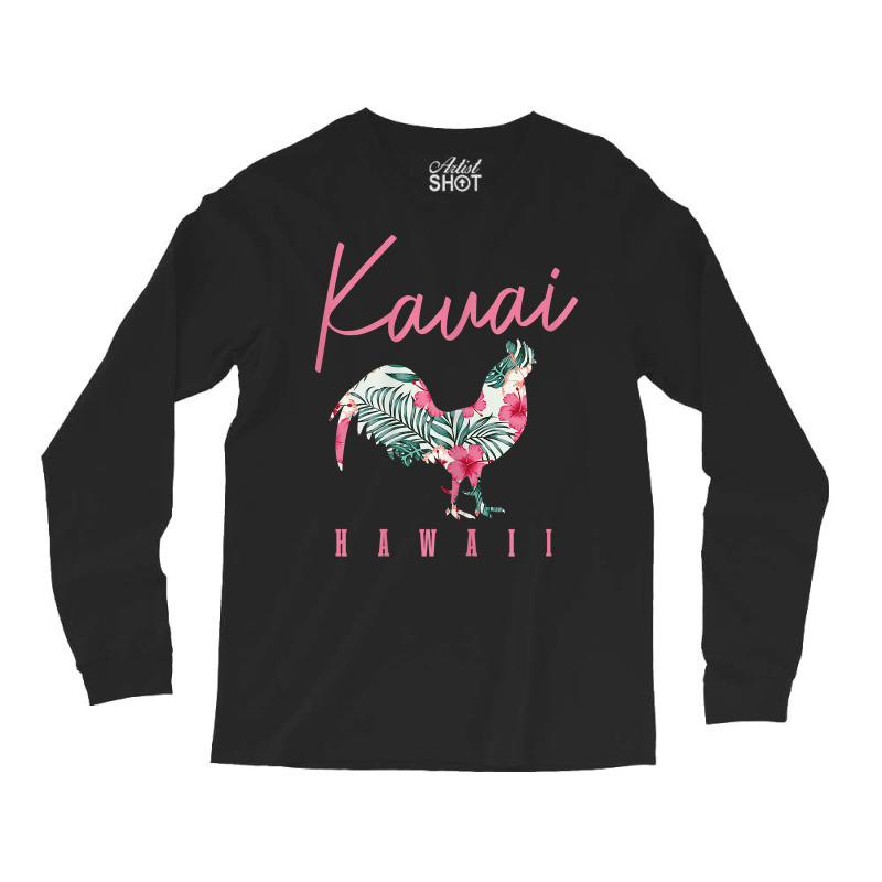 Womens Kauai Chicken Hawaii Hibiscus Hawaiian Islands Souvenir T Shirt Long Sleeve Shirts | Artistshot