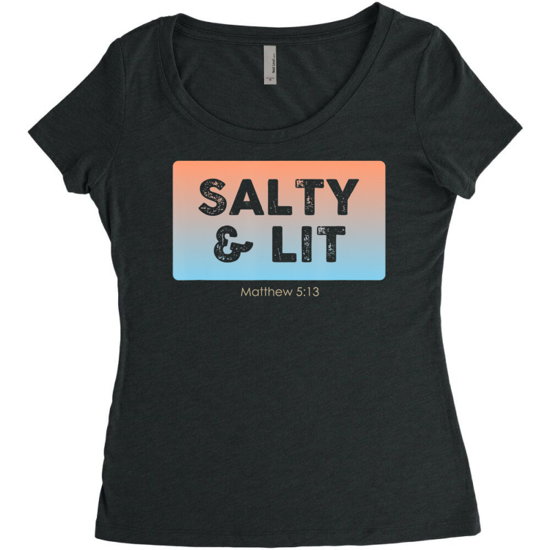 Christian Salty & Lit Women's Triblend Scoop T-shirt by Min03 | Artistshot