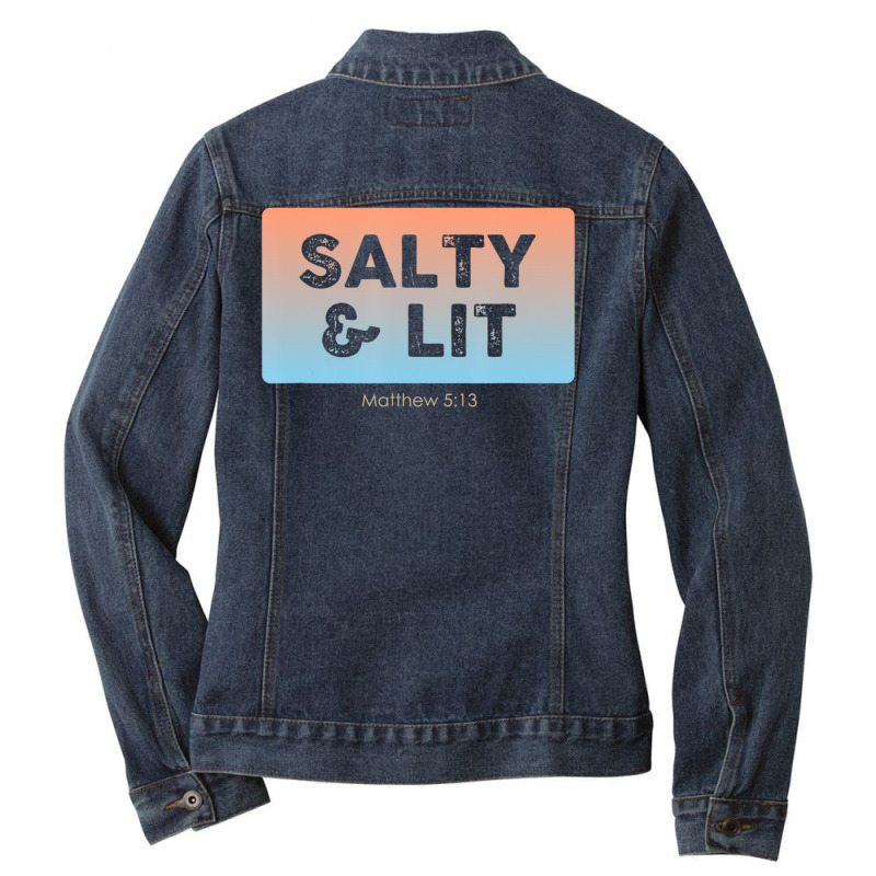 Christian Salty & Lit Ladies Denim Jacket by Min03 | Artistshot